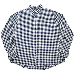 Classic Rugged Wear Shirt Mens Extra Large Blue Tartan Plaid Farmer Vtg Western‎